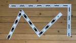 skalówka dwustronna składana 1 m (skalówka kątowa 68x38 cm) BIAŁA