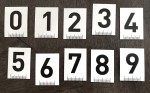 numerki magnetyczne 0-9 // 3x4 cm