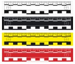 zestaw 4 skalówek magnetycznych 15 cm z E-skalą