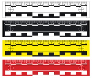 zestaw 4 skalówek magnetycznych 15 cm z E-skalą